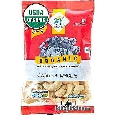 24 Mantra Organic Cashew Whole, 7 oz bag 7 盎司