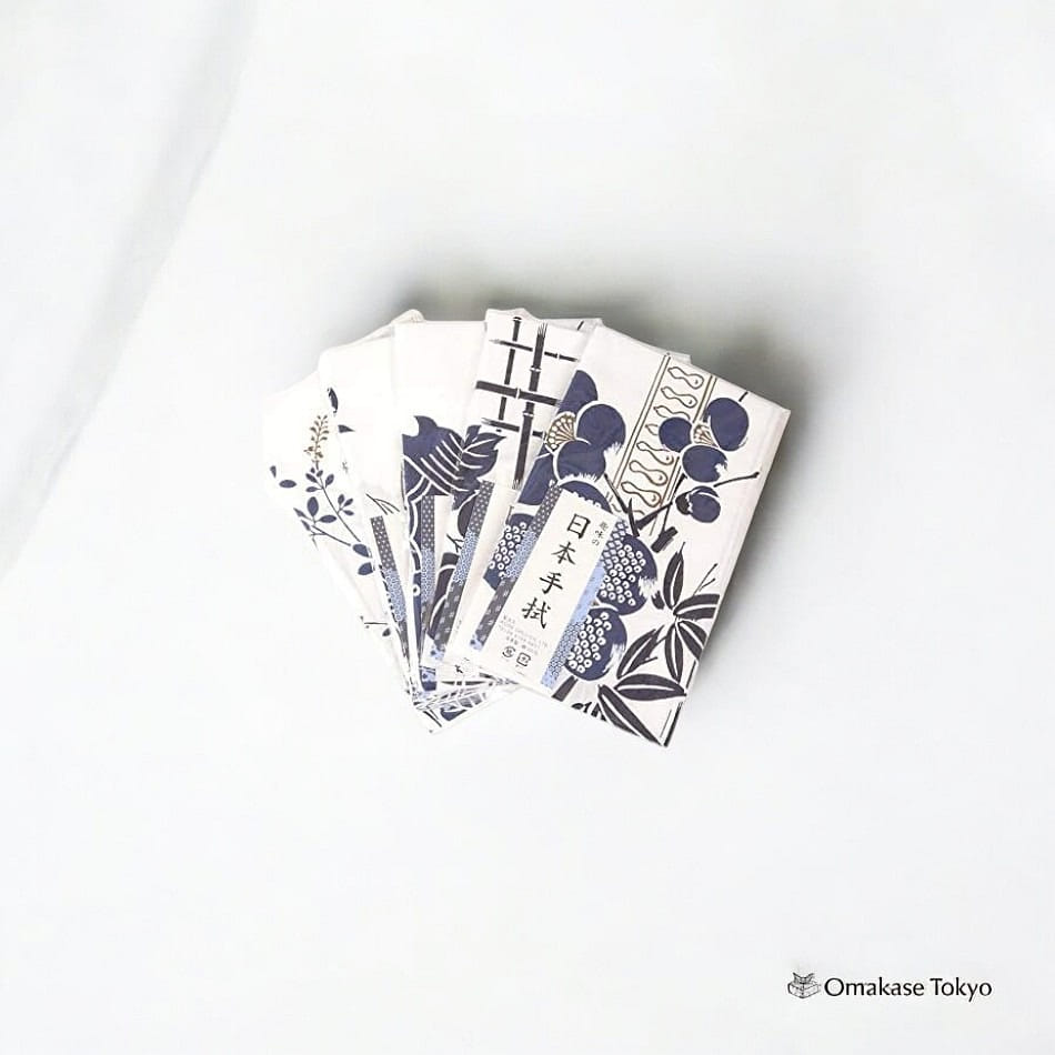 100% Cotton Japanese Tenugui 5-Piece Set Words 270 g