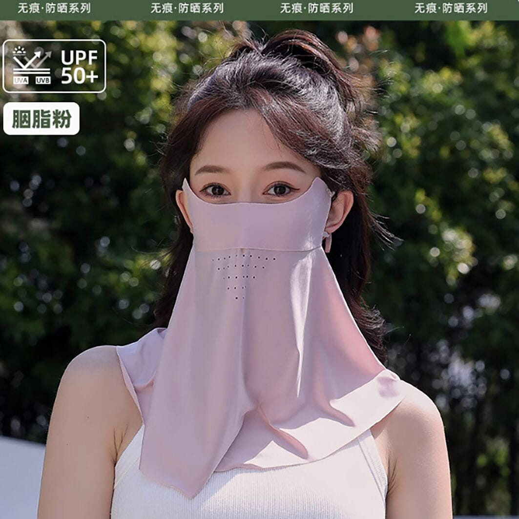 Ice silk sunscreen mask for women with full face U 1 ส่วน