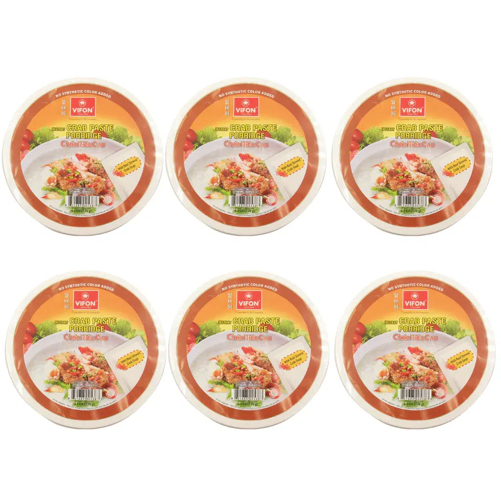 Vifon Instant Porridge With Crab Paste Bowl 6pks 1 개