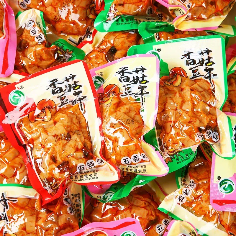 麻辣豆腐乾小零食小包裝五香豆乾香菇200g7袋 200 克