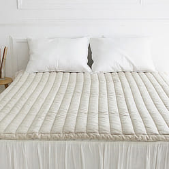 mumooroom 포근포근 극세사 매트리스 고무줄 패드 - Grey (US Queen) 1 개