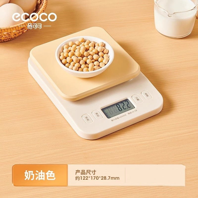 ecoco Kitchen Electronic Scale Small Cream Color 1 個