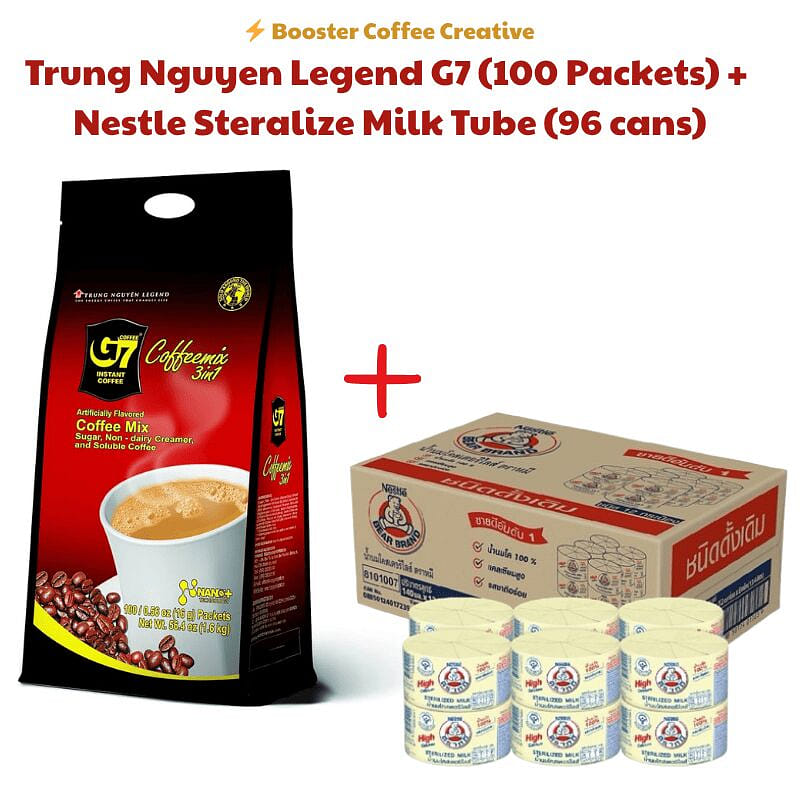 COMBO INSTANT COFFEE + STERALIZE MILK 1 pack