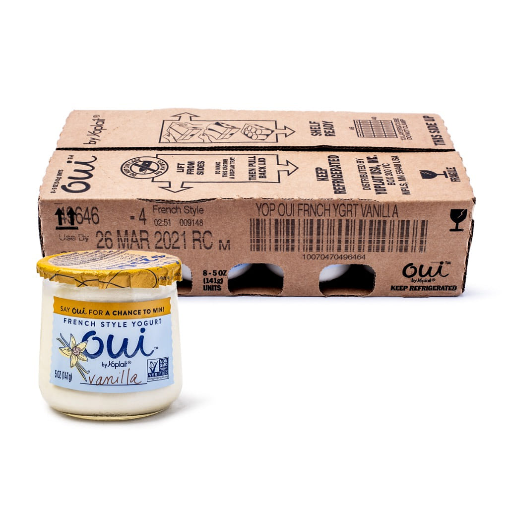 Yoplait French Style Oui Yogurt, Vanilla Flavor 8pk 40 oz