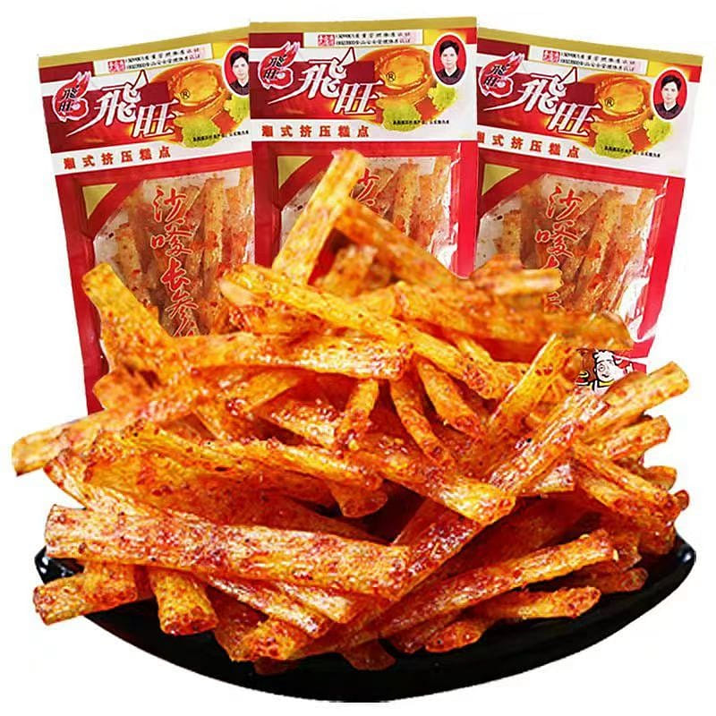 Feiwang Spicy Strips Childhood Nostalgic Spicy Small Snacks Snack Food Snacks [Satay Long Ginseng Silk 16g * 1 Pack] 16 g