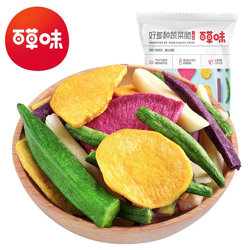 【百草味】综合蔬菜干7种混合 健康原味 片片酥脆 营养美味60g/袋 60 克