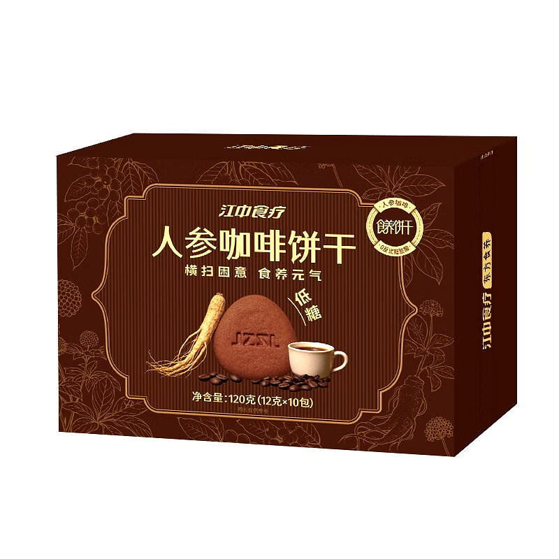 江中猴姑(人参咖啡饼干)缓疲惫 咖香微甘味 1盒 120 克