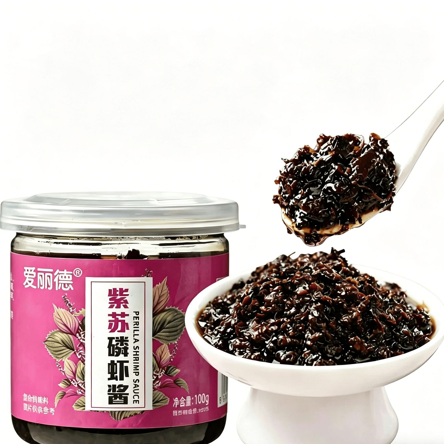 爱丽德紫苏磷虾酱拌饭虾酱海鲜调味酱100g 100 克