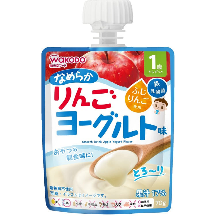 Wakodo Jelly Drink Smooth Apple Yogurt Flavor 70g 1 each