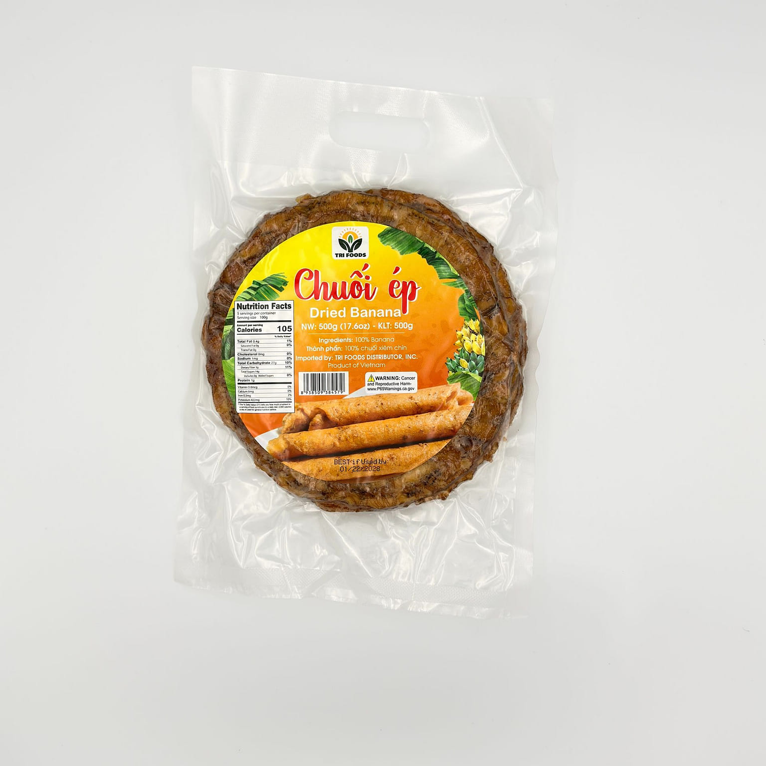 Tri-Foods Dried Flat Banana 1 Pack 500 g