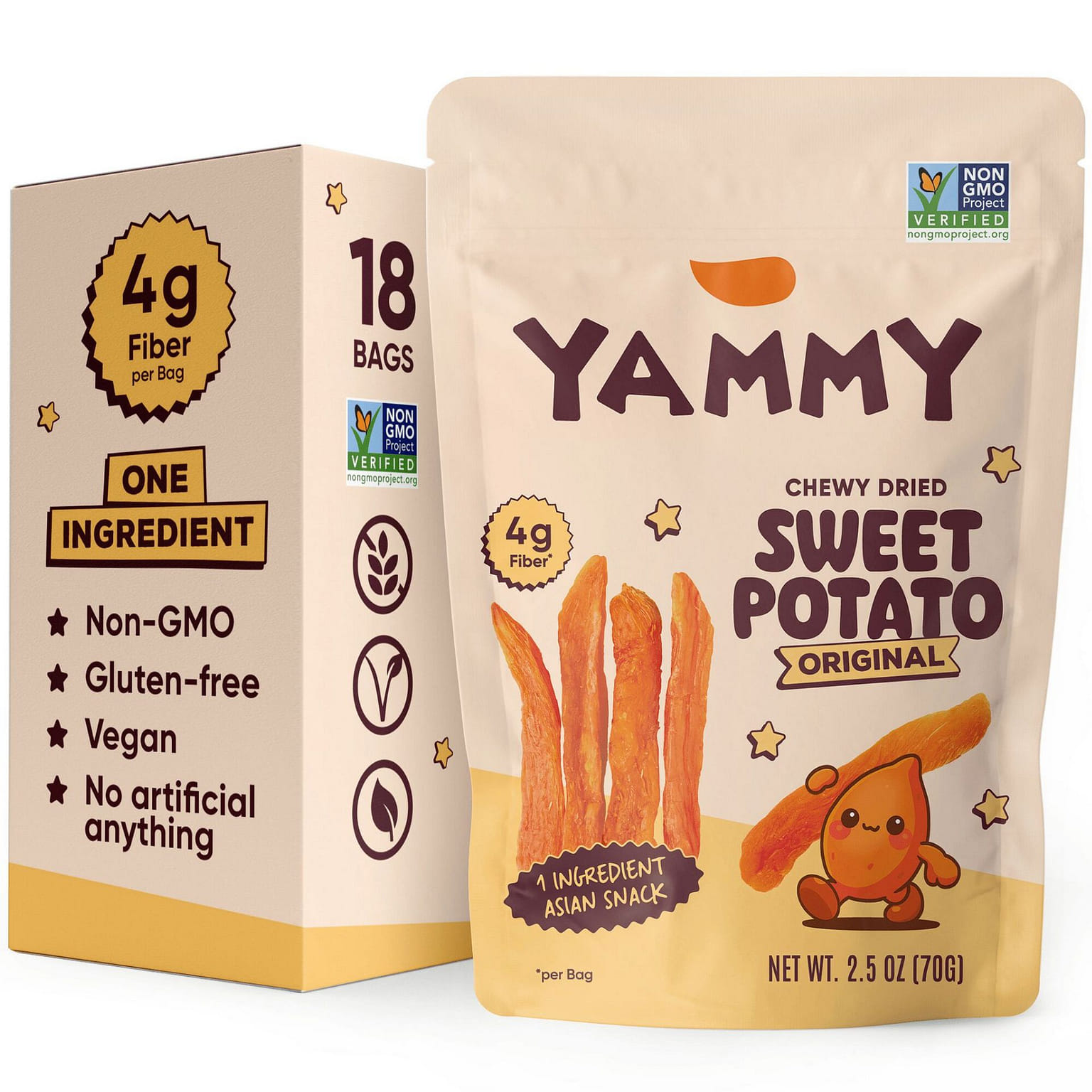 Yammy Dried Sweet Potato Sticks 70g x 18 Bags 1260 g