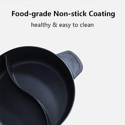 Joydeem九鼎 多功能电火锅电煮锅 鸳鸯不粘电火锅涮涮锅，旋钮温度控制，大容量5升适合家庭用聚会用，1500W功率，高颜值易于清洁，美国仓库发货，包邮 1 份