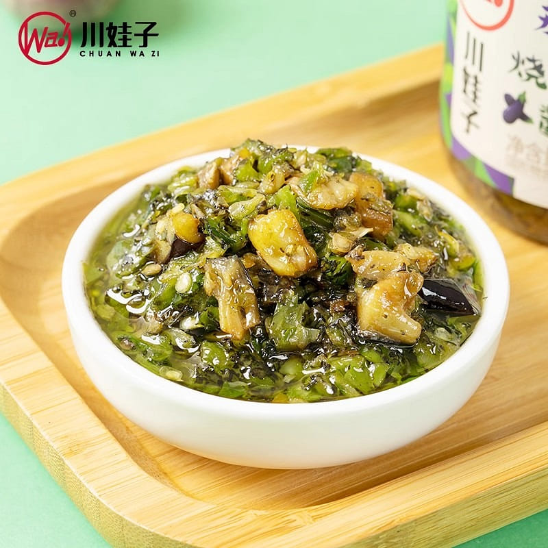Sichuan Wazi eggplant roasted pepper sauce 230g 230 กรัม