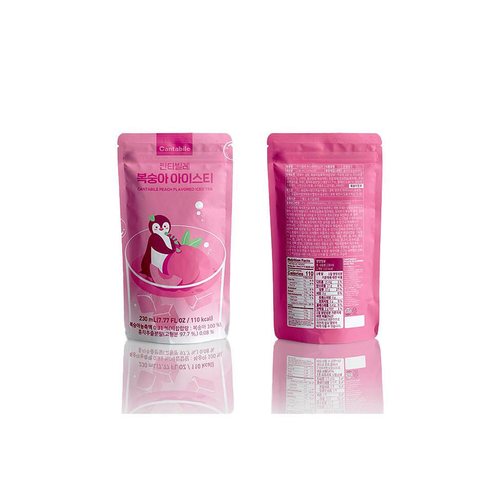CANTABILE Peach Iced Tea Pouch 230mL(7.77 fl oz) 1 개