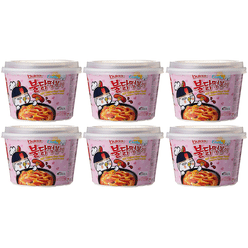 Samyang Buldak Carbo Hot Chicken Flavour Topokki Bowl pack of 6 1 each