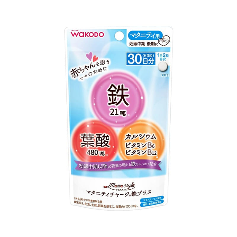 Wakodo Maternity Charge Iron Plus 60 Tablets 1 개