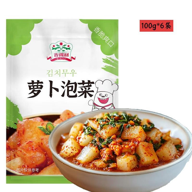 Jideli Radish Kimchi 100g*6 bags 100 g
