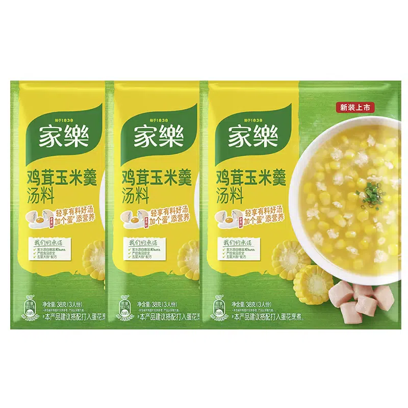 家乐 鸡茸玉米羹汤包 3袋 每袋 38 克