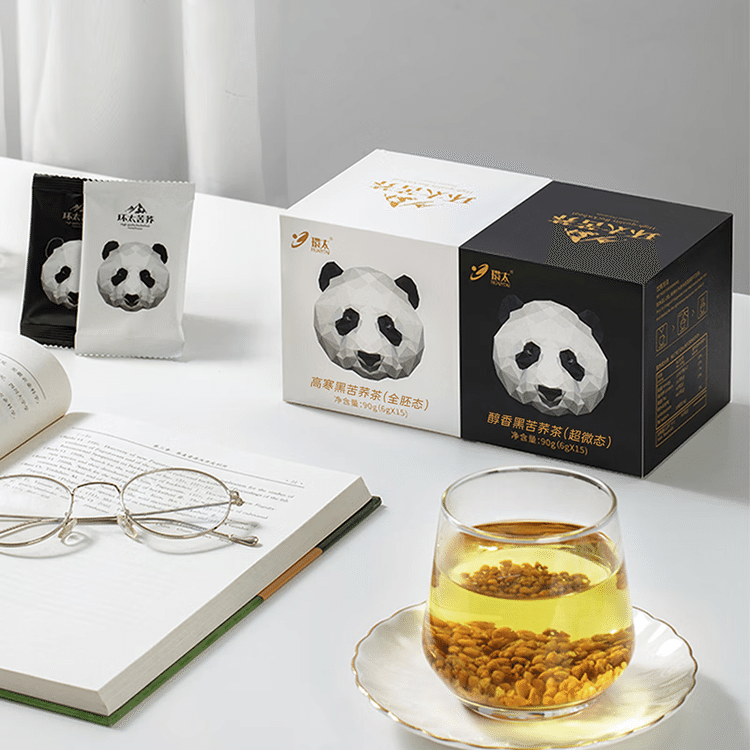 ぱんだ茶 Sichuan】Huantai Tartary Buckwheat Tea Panda Small Square
