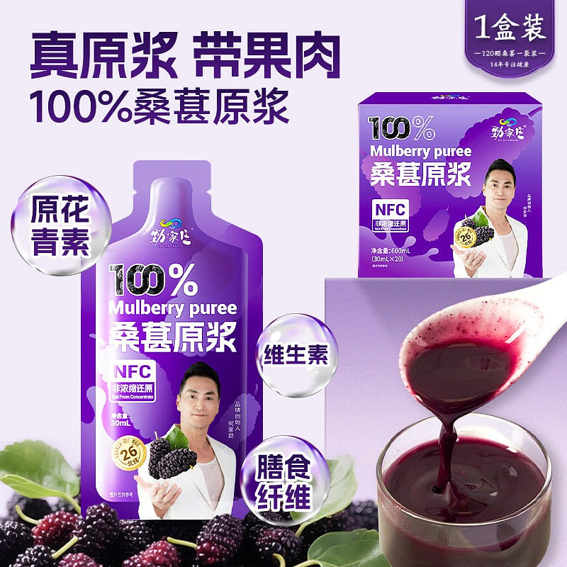 Jingjiazhuang Organic Black Mulberry Pulp 600ml 600 ml