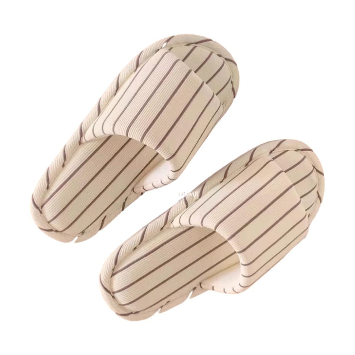 XXT 2506 [Stripe] Linen Slippers(White+brown)40/41 1 each