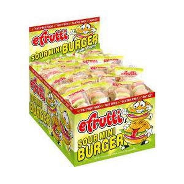 Efrutti Sour Mini Burger Gummies 60ct 1 each
