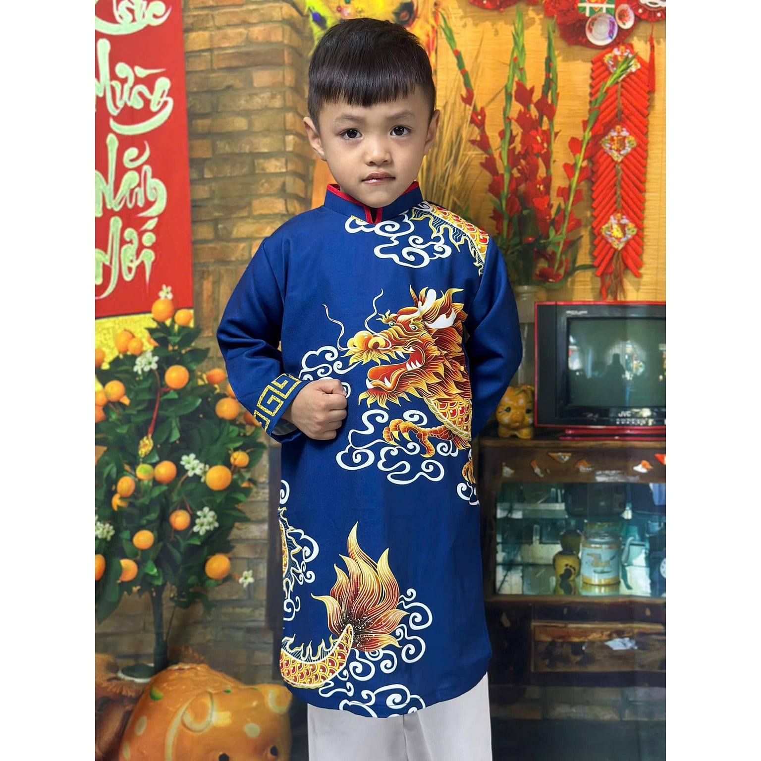 Dragon Boys Ao Dai | Ao Dai Be Trai H23 2 / Blue 1 each