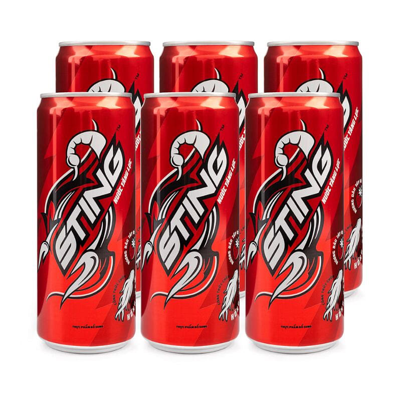 Sting Strawberry Energy Drink, 6 pack 320 ml