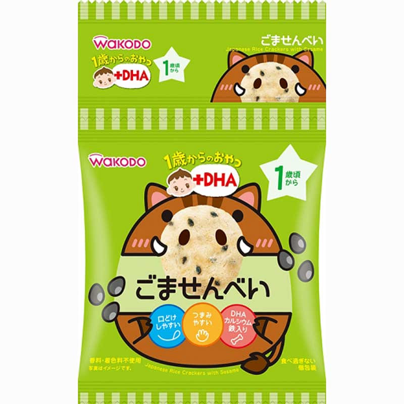 WAKODO Baby DHA Biscuits 4 bags Sesame Senbei 1 개