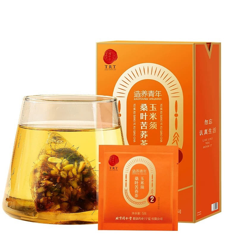 Beijing Tong Ren Tang Corn Silk, Mulberry Leaf, and Tartary Buckwheat Tea 75g (5 75 g