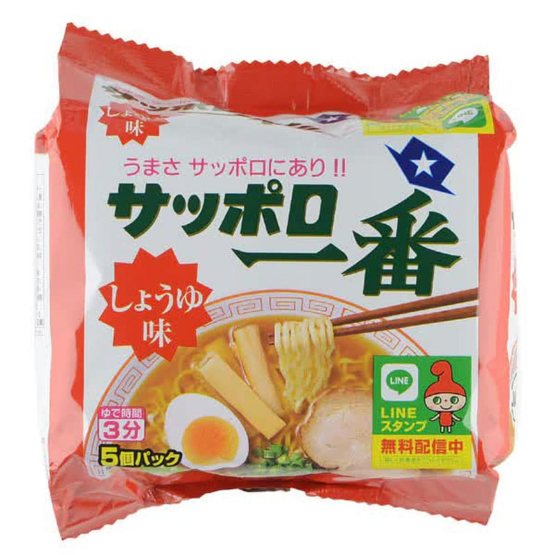 Sapporo Ichiban Soy Sauce Ramen 5-Pack (100g*5) 1 ส่วน