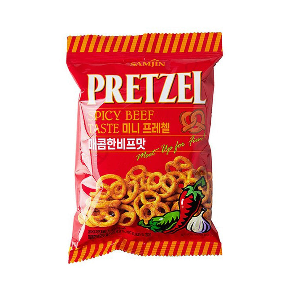 Samjin Mini pretzel spicy beef flavor 85 グラム
