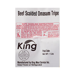Beef Scalded Omasum Tripe Frozen 1 lb