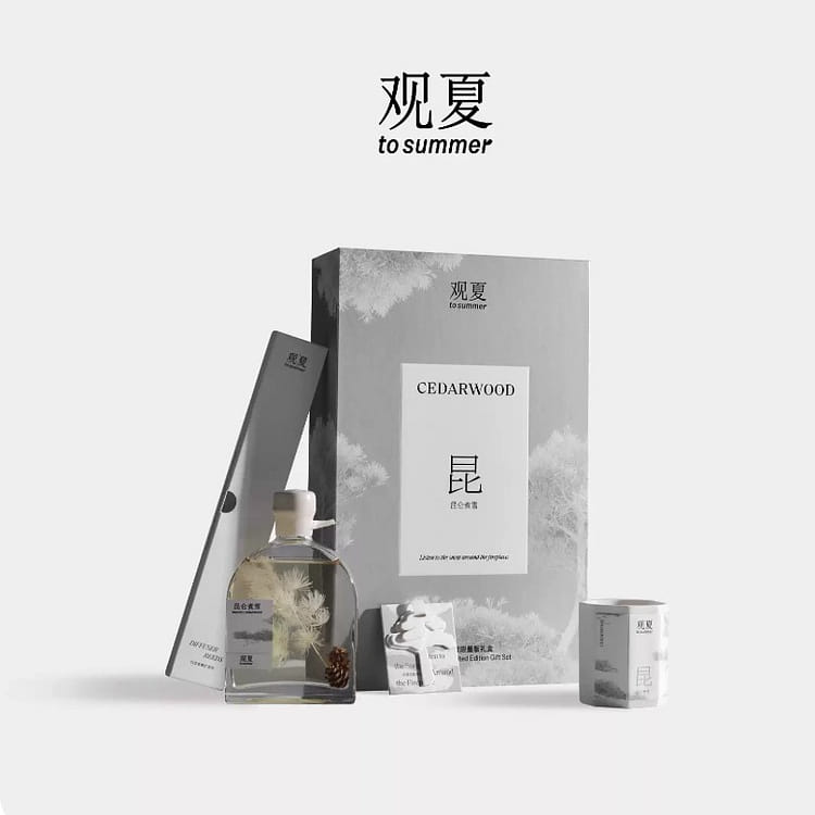 观夏·四季香氛礼盒·昆仑煮雪|配明信片礼品袋- Weee!