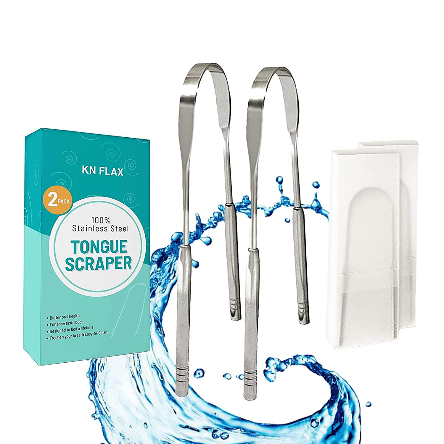[2PKS] KN FLAX U Shaped Tongue Scraper | Medical Grade 0 lb