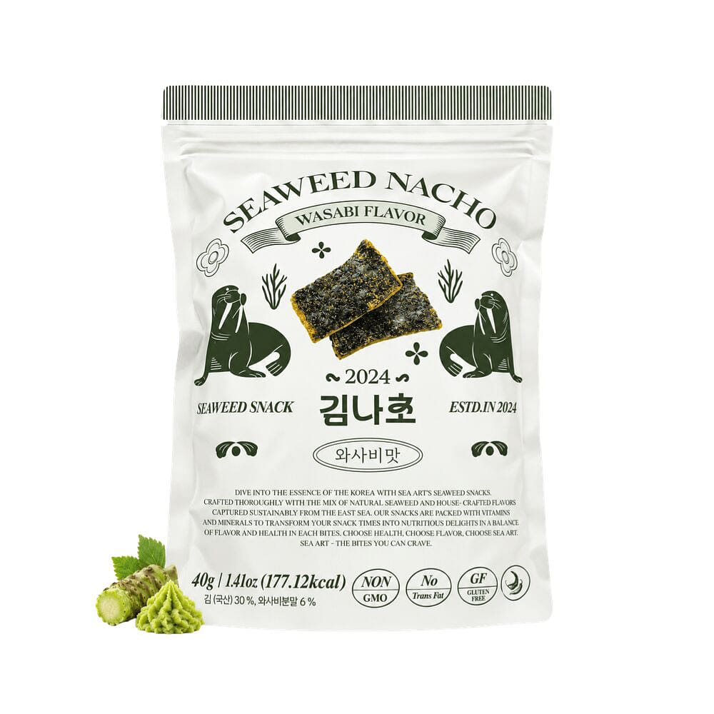 Seaweed Nacho Wasabi Flavor, Crispy Korean Seaweed 1.41 oz