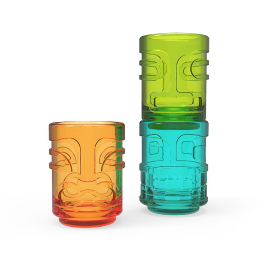Tiki Trio Shot Glasses