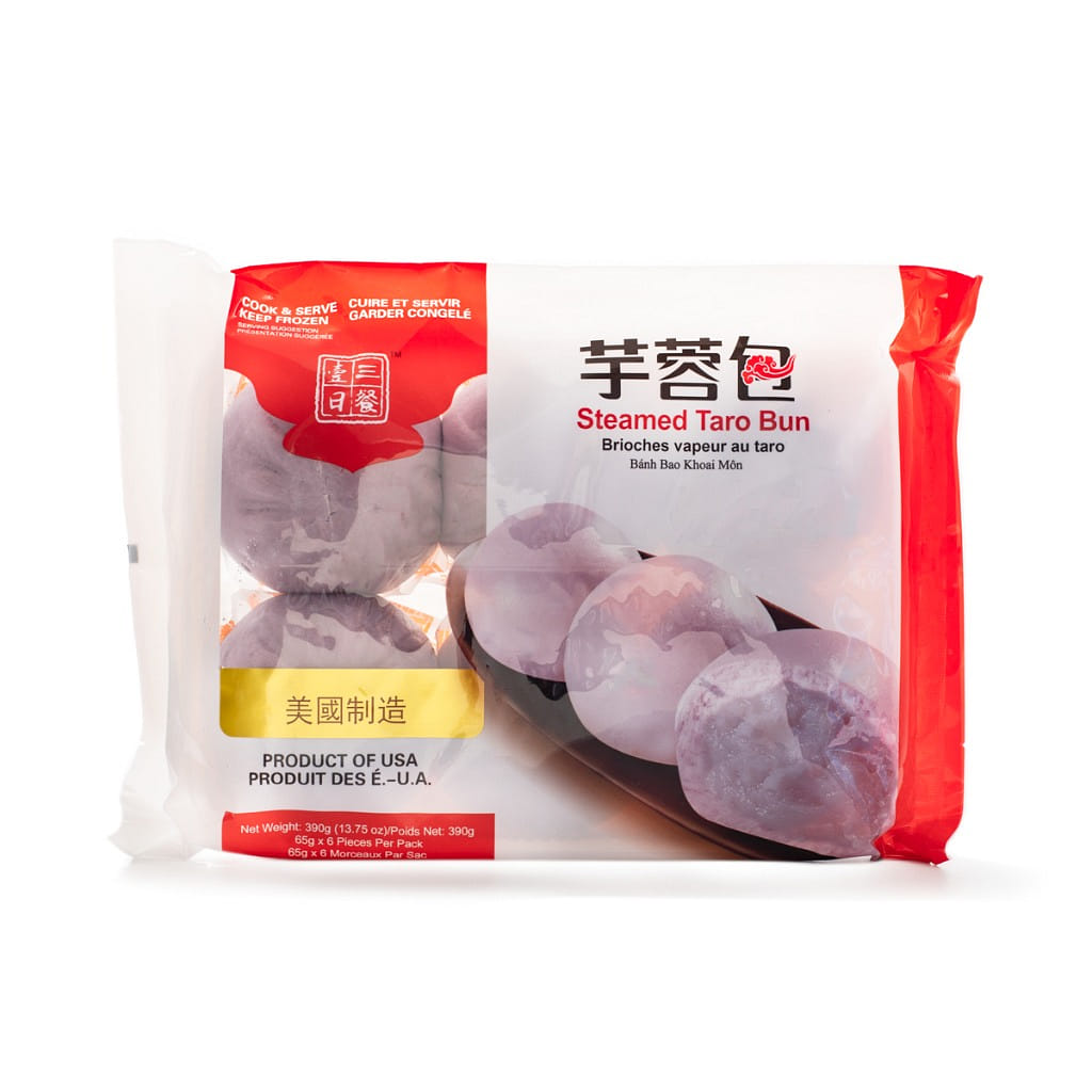 Three Meals a Day Steamed Taro Bun, Frozen 390 g