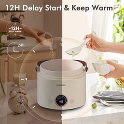 Small Rice Cooker,  Mini Portable Rice Cooker with Handle Non-Stick Ramen Cooker 1 each