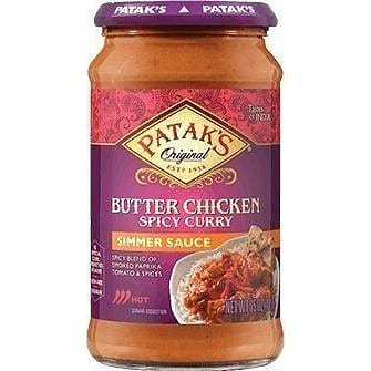 Patak's Spicy Butter Chicken Simmer Sauce (Hot), 15 oz. bottle 15 ออนซ์