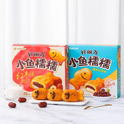 Orion Little Fish Glutinous Rice Red Bean Flavor Cake 28g*6 pieces 2 boxes 168 g