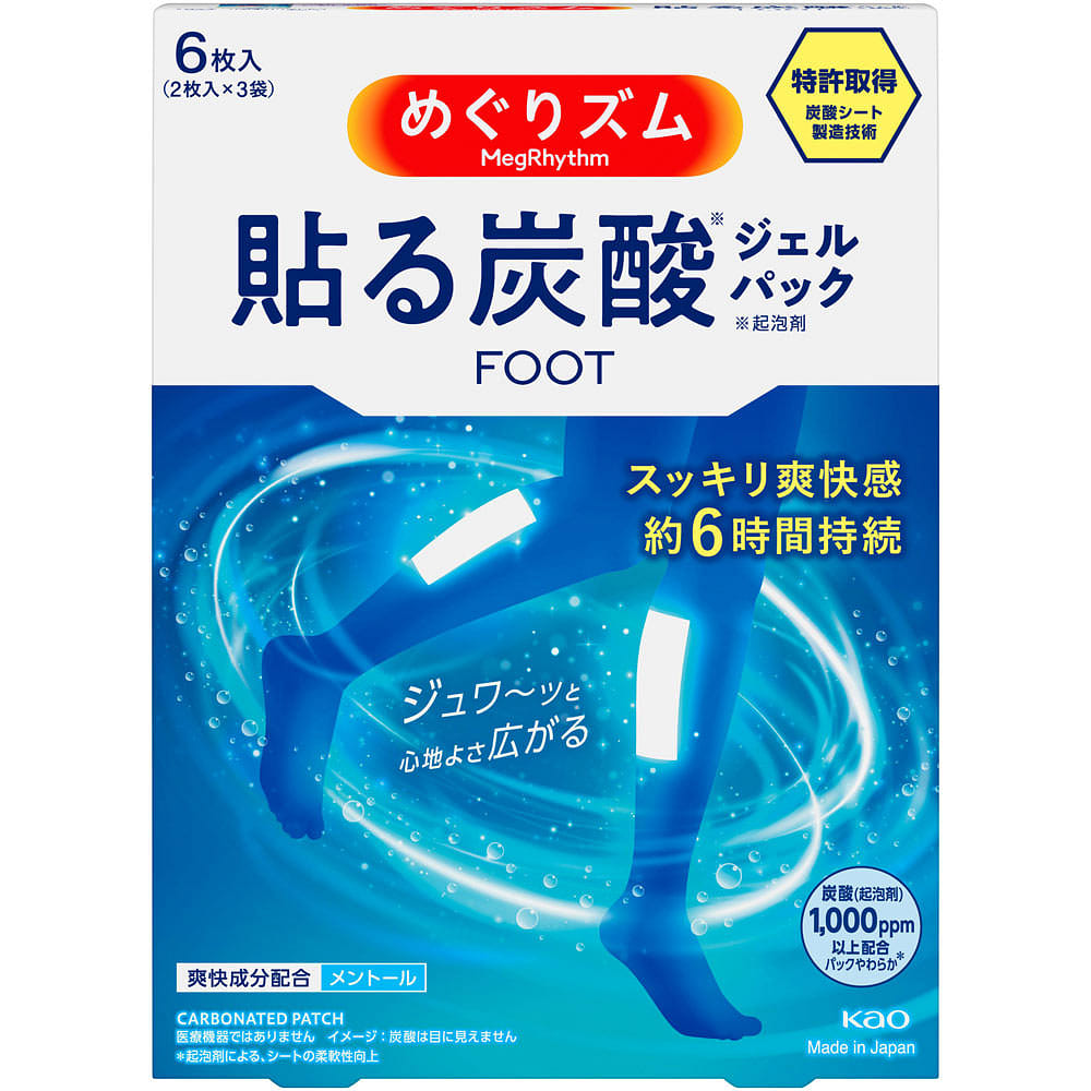 KAO Foot Cooling Gel Patch 6pcs 1 each