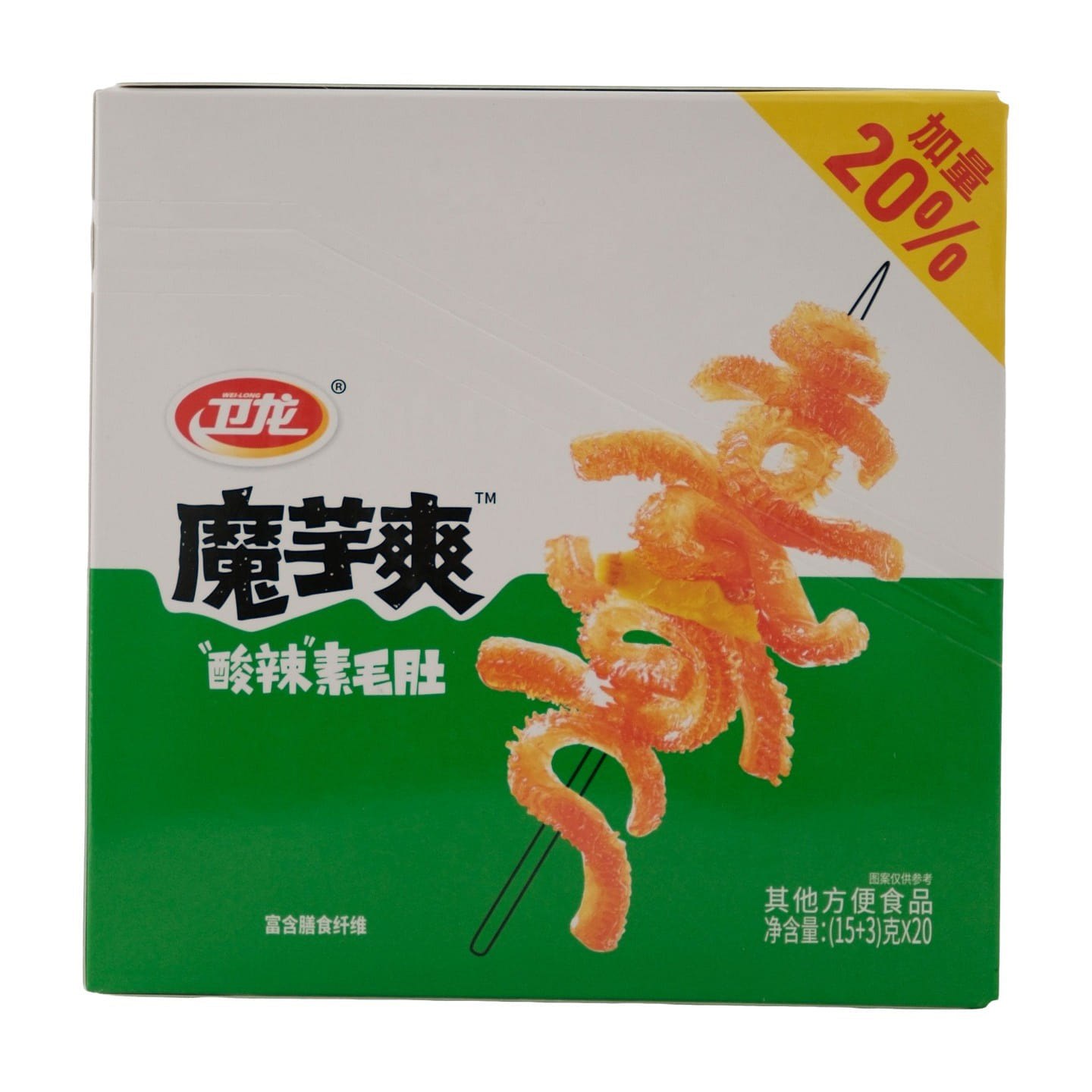 Weilong Konjac Strips Sour and Spicy Flavor 1 box