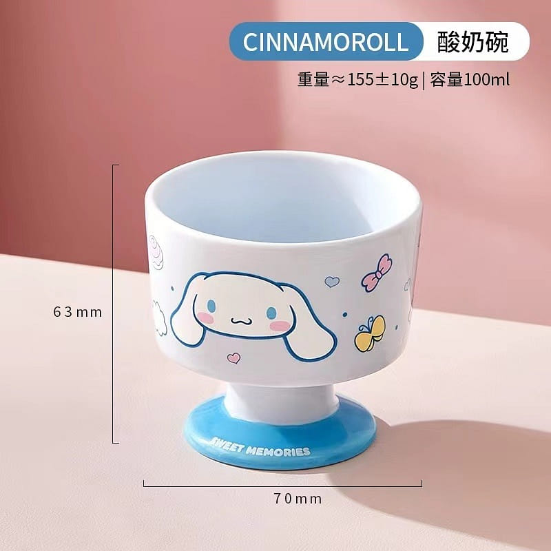 MARSICA Sanrio Lovely Dessert Ceramic Goblets - Cinnamonroll 1Pice 1 개