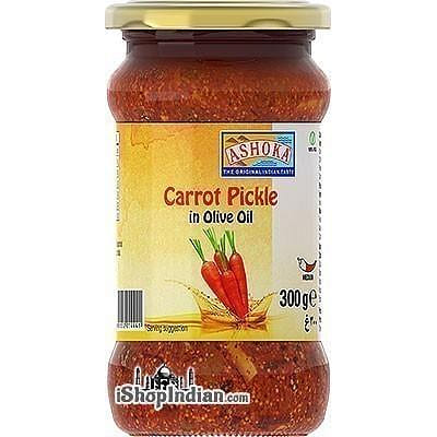 Ashoka Carrot Pickle in Olive Oil, 10.5 oz bottle 10.5 ออนซ์