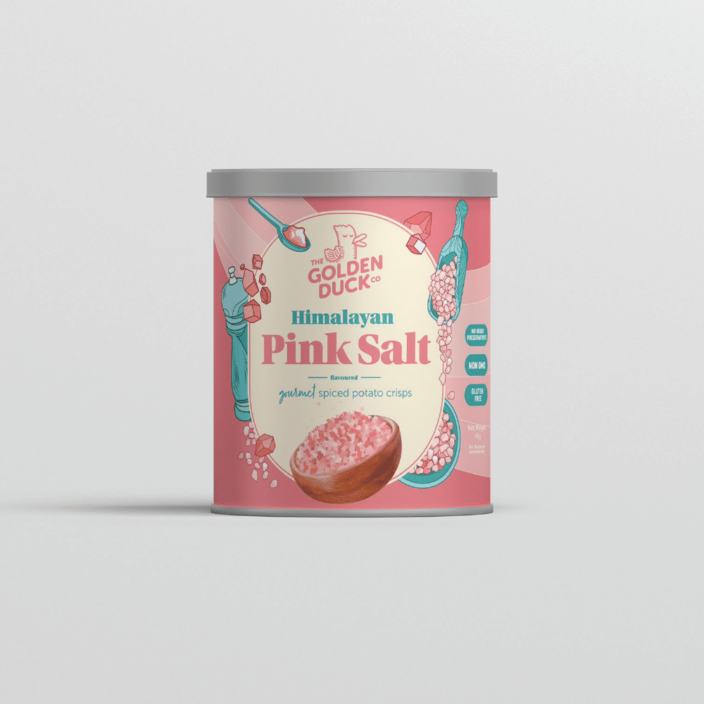 THE GOLDEN DUCK Gourmet Spiced Potato Crisps Himalayan Pink Salt Flv 45g 1 ส่วน
