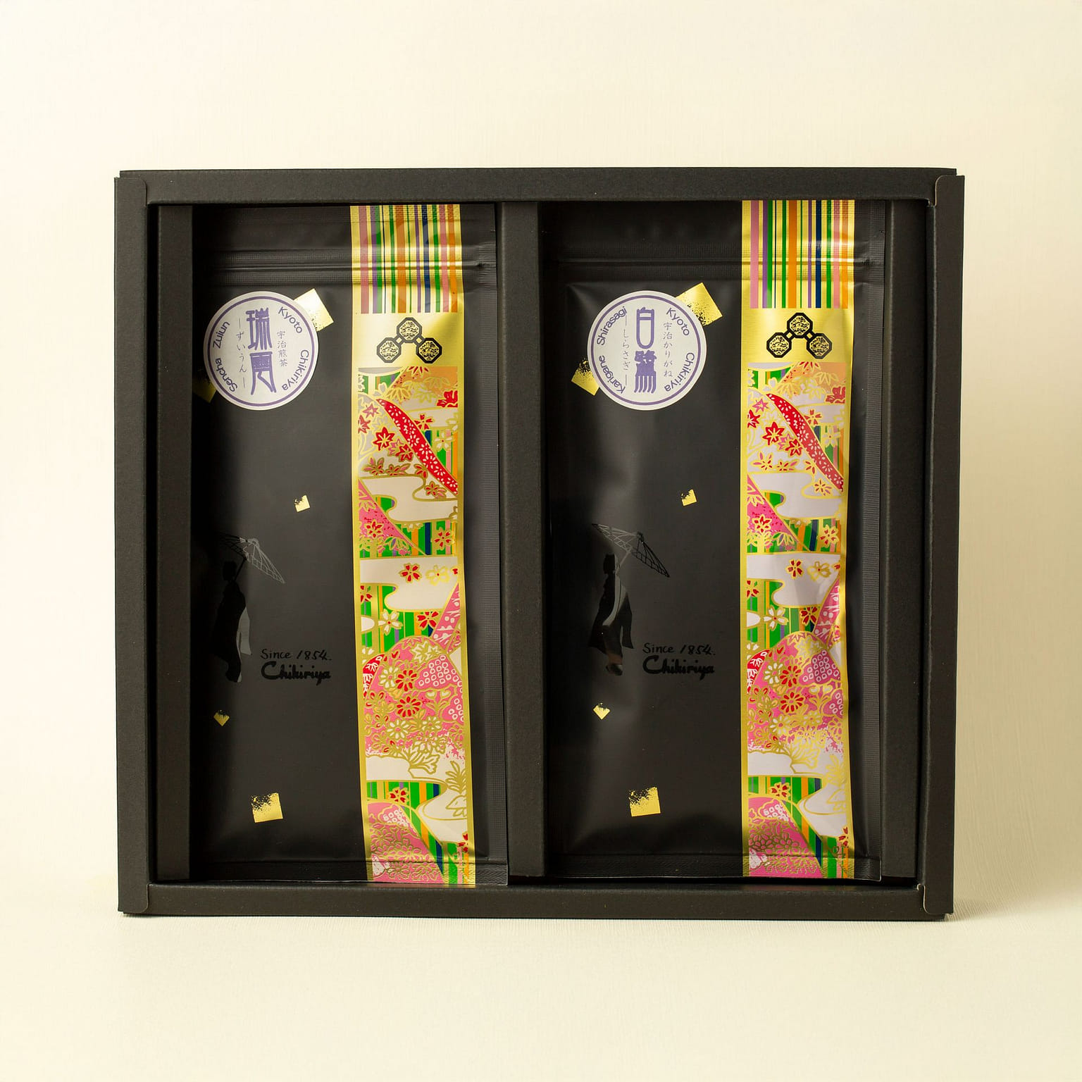 Chikiriya Premium - Tea Box Uji Karigane “Shirasagi” & Sencha “Zuiun” - 7.05oz 1 ส่วน