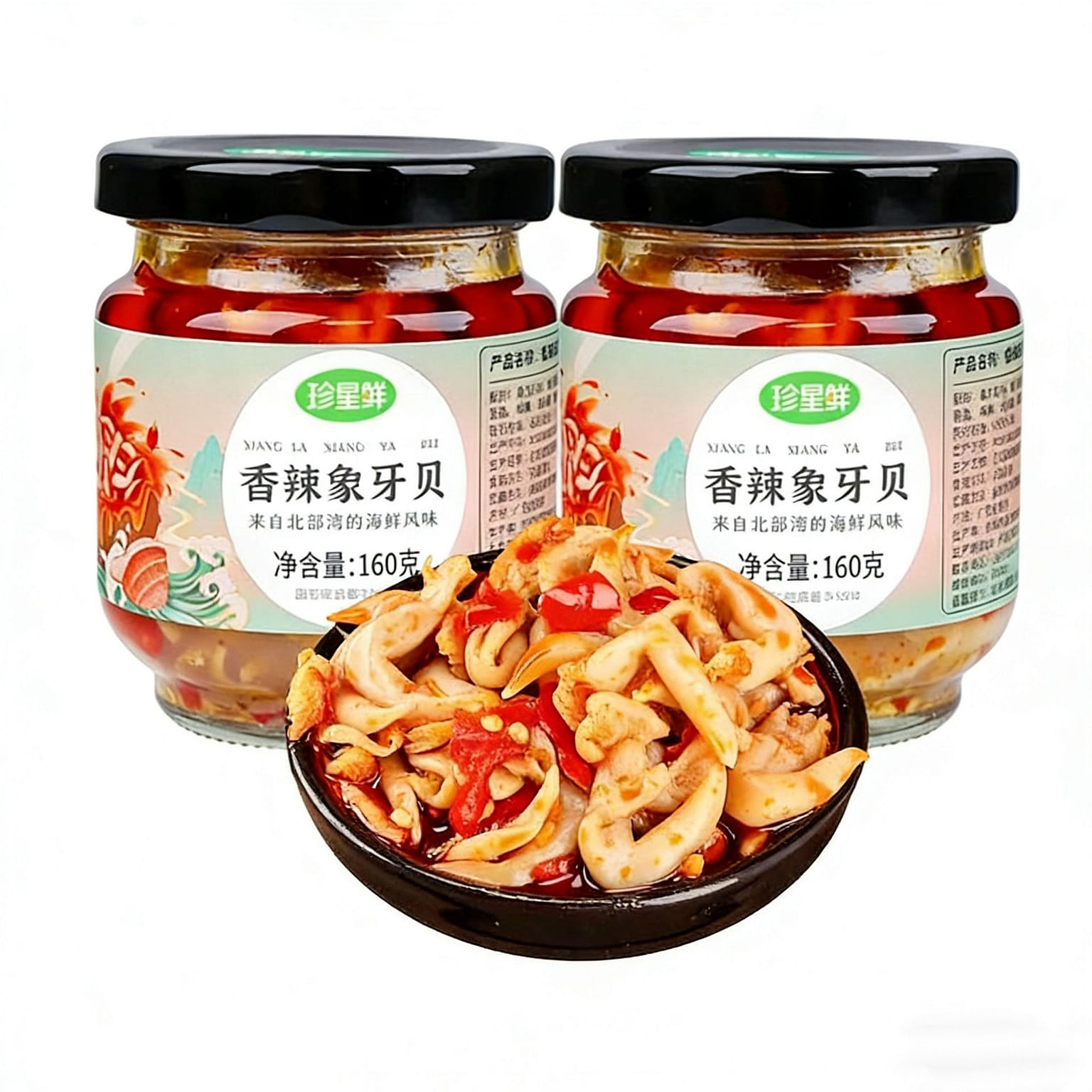 Spicy Ivory Clam Sauce, ready-to-eat bird clams, 160 g