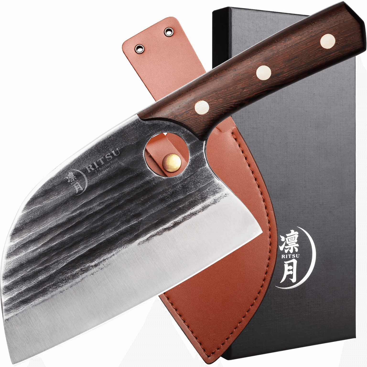 RITSU 7 inchesser serbian chefs knife German High Carbon Stainless Steel 1.54 파운드